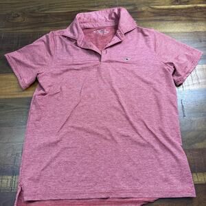 Vineyard Vines Youth Medium 16 Red striped Sankaty Polo